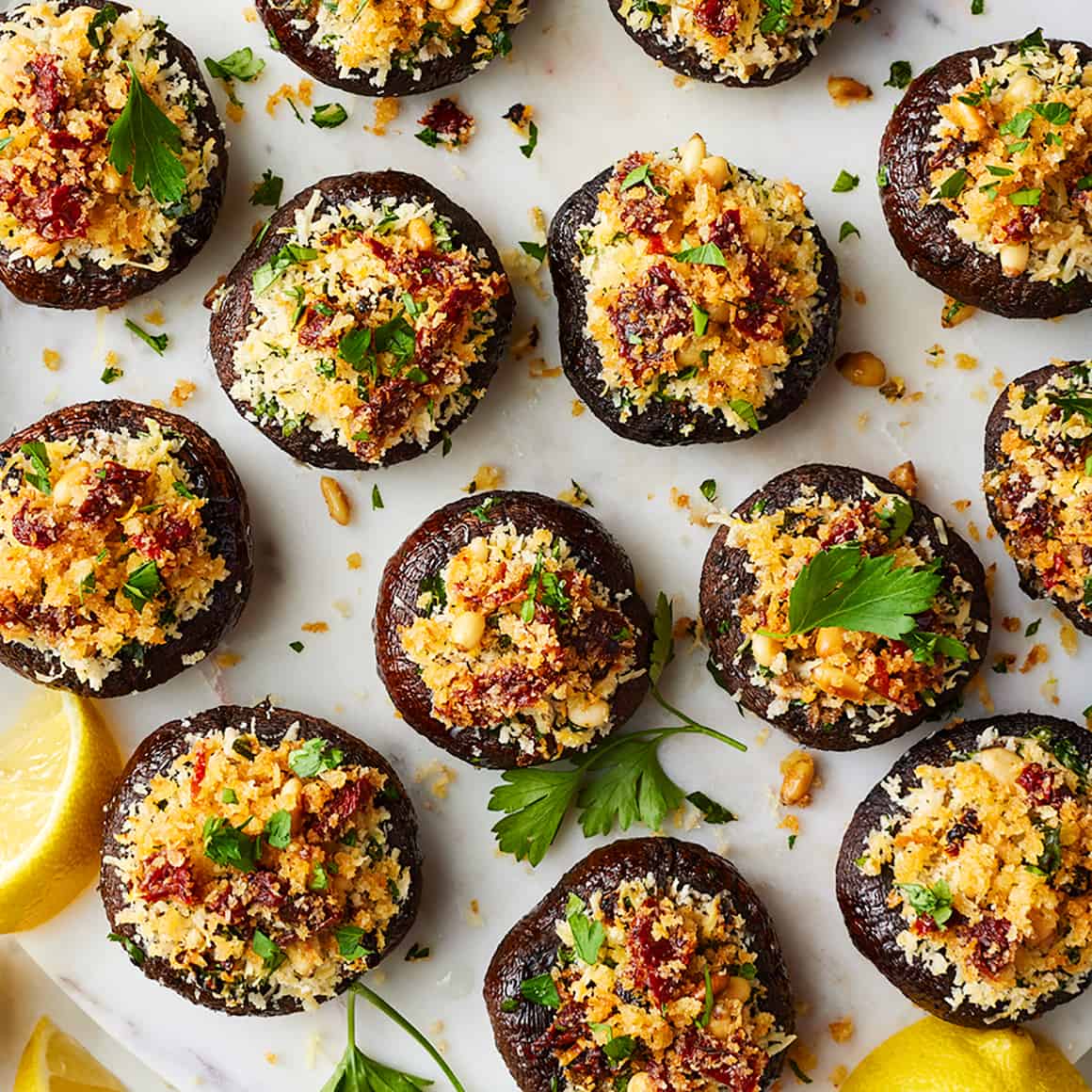 Mostly Mushroom Stuffed Mushrooms