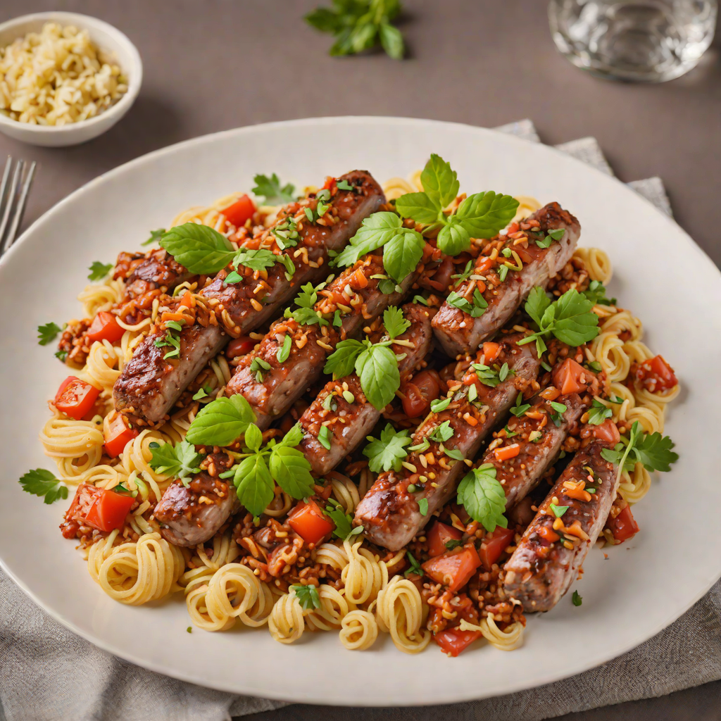 Pan-Seared Italian Sausage with Roasted Garlic and Tomato Ragù