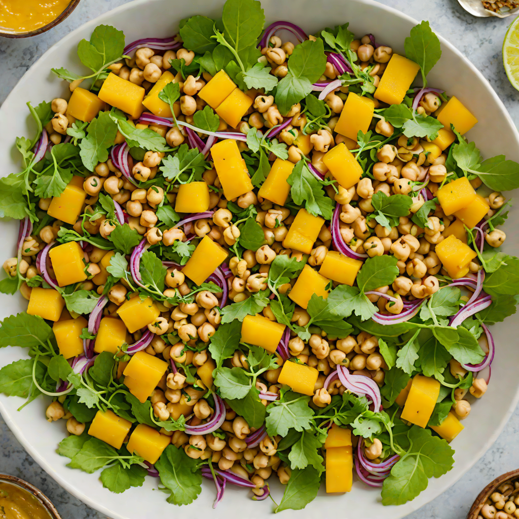 Spiced Mango and Chickpea Salad with Cumin-Lime Dressing