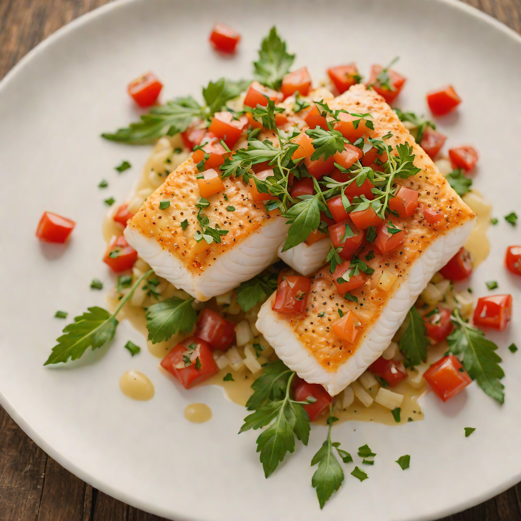 Pan-Seared Cod with Herb-Infused Tomato Relish