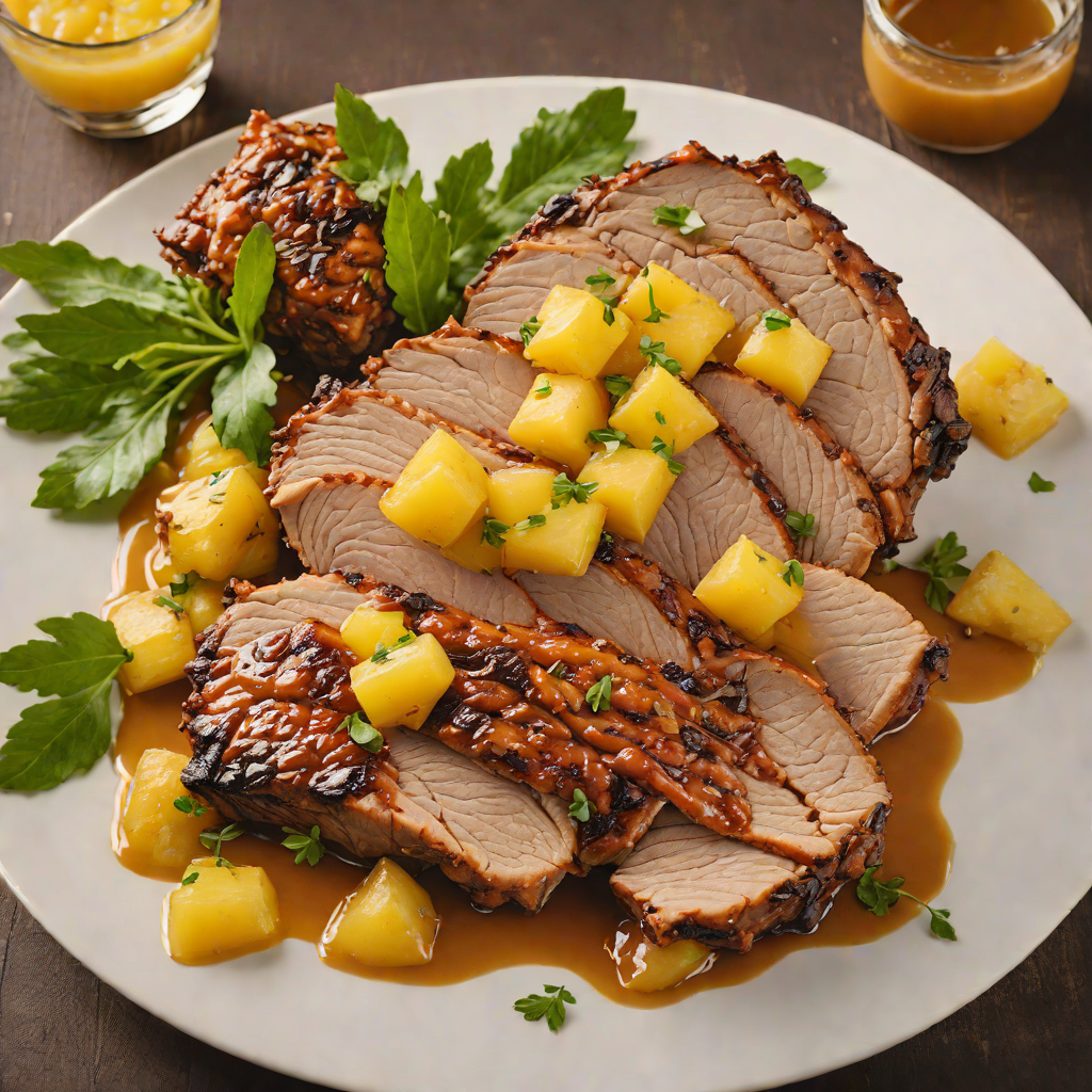 Slow-Roasted Pork Shoulder with Tropical Pineapple Glaze