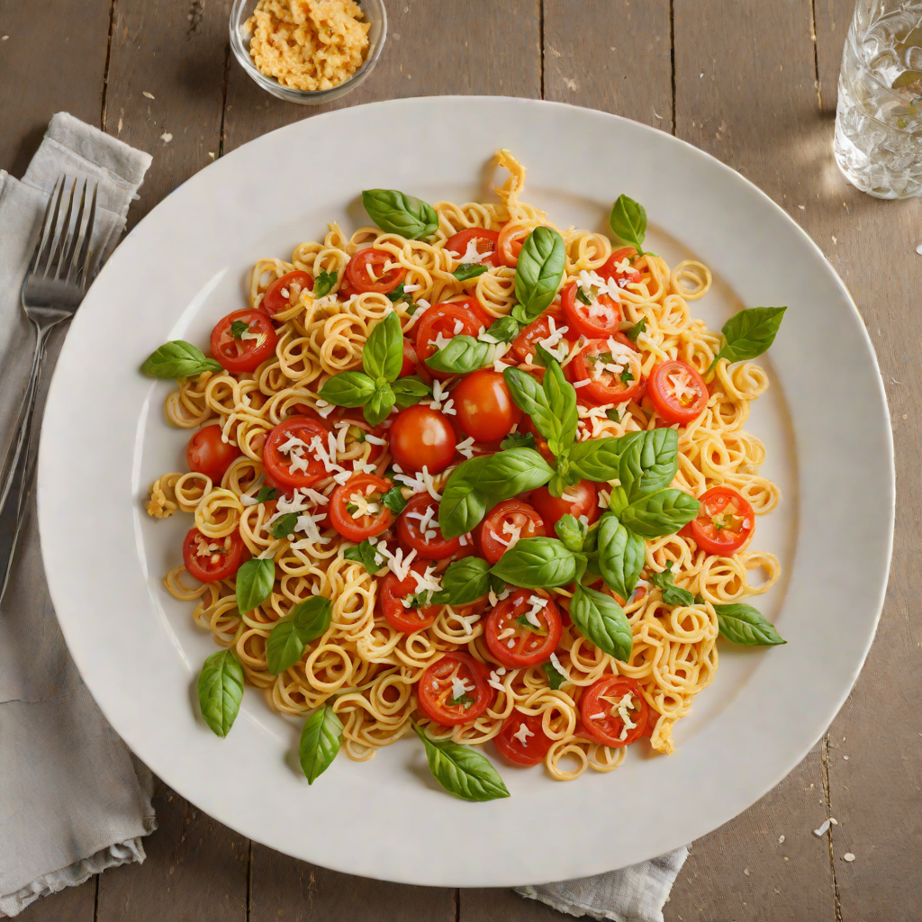 Vodka-Infused Tomato Basil Pasta with Parmesan Crisps