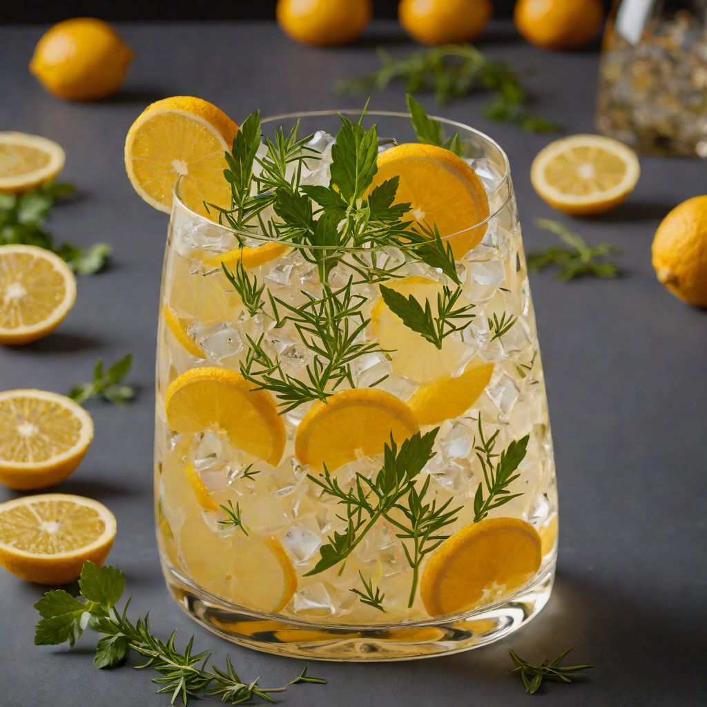 Citrus-Infused Gin Cocktail with Fresh Herbs