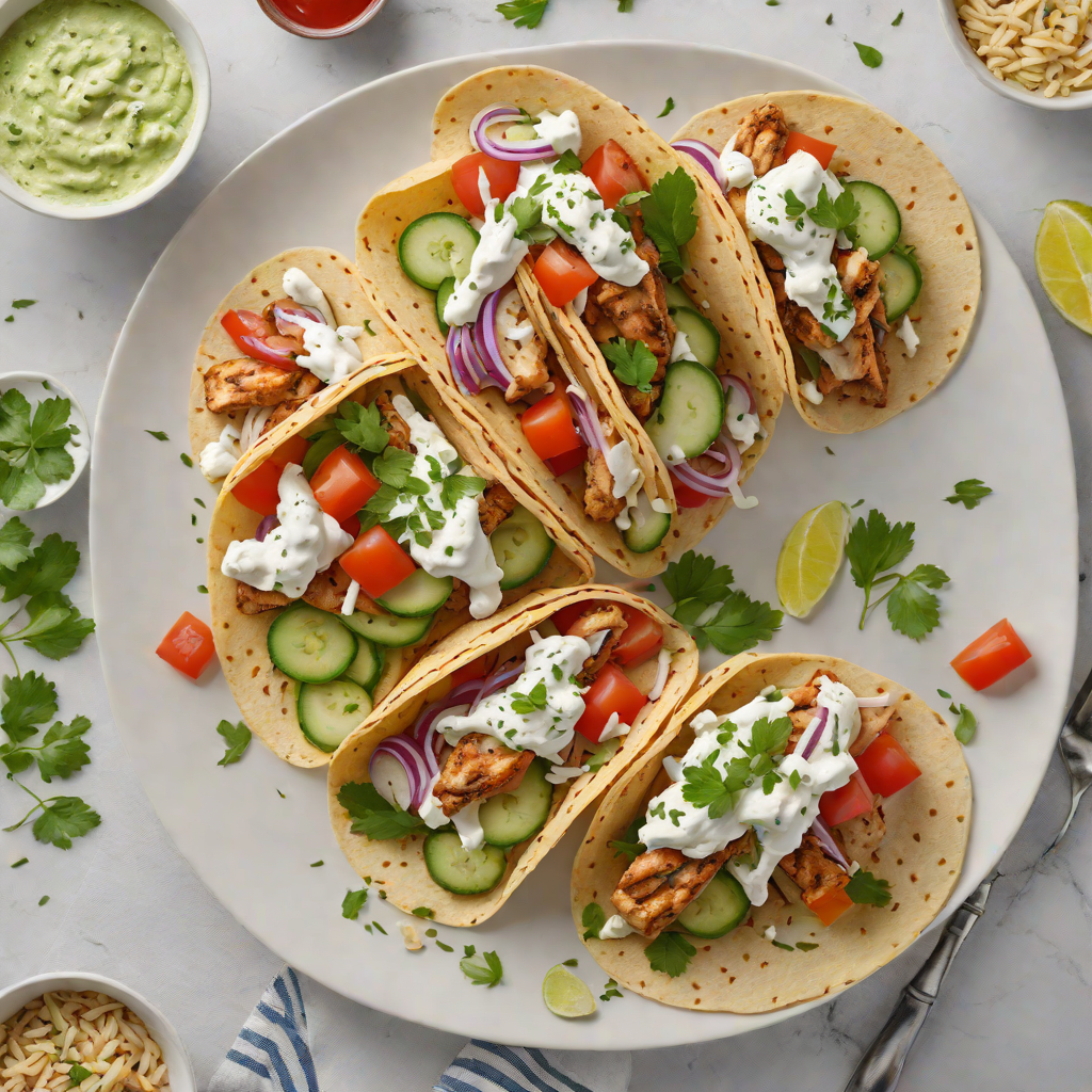 Greek-Style Chicken Gyro with Tzatziki Sauce