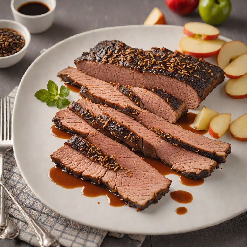 Slow-Smoked Beef Brisket with Applewood and Coffee Rub