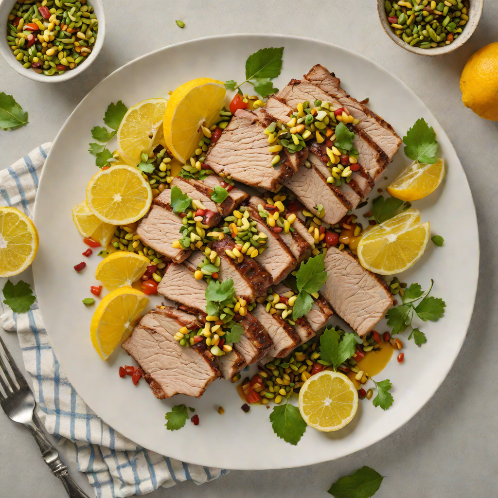 Citrus-Marinated Grilled Pork with Guatemalan Pepita Salsa