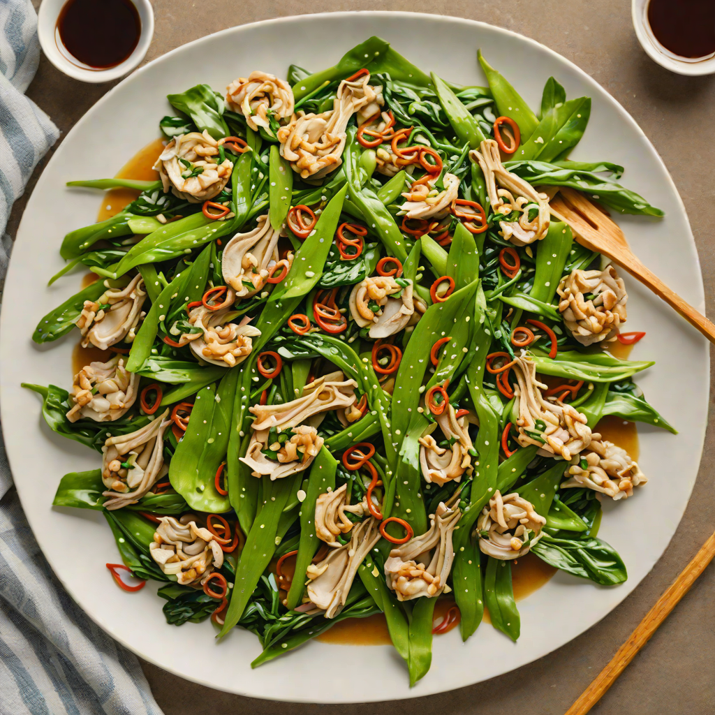 Stir-Fried Garlic Choy Sum with Oyster Sauce
