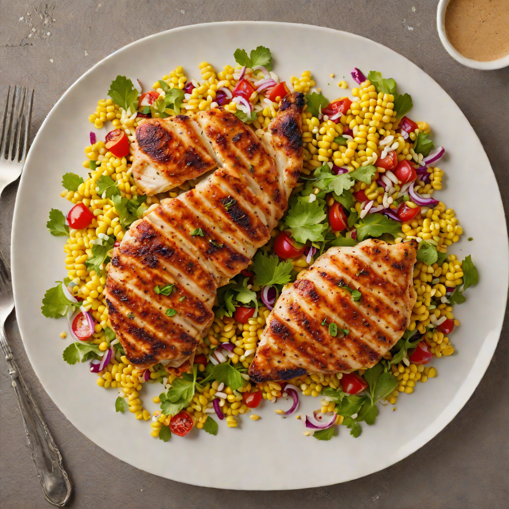 Pan-Seared Chicken with Texas-Style Spiced Rub and Charred Corn Salad