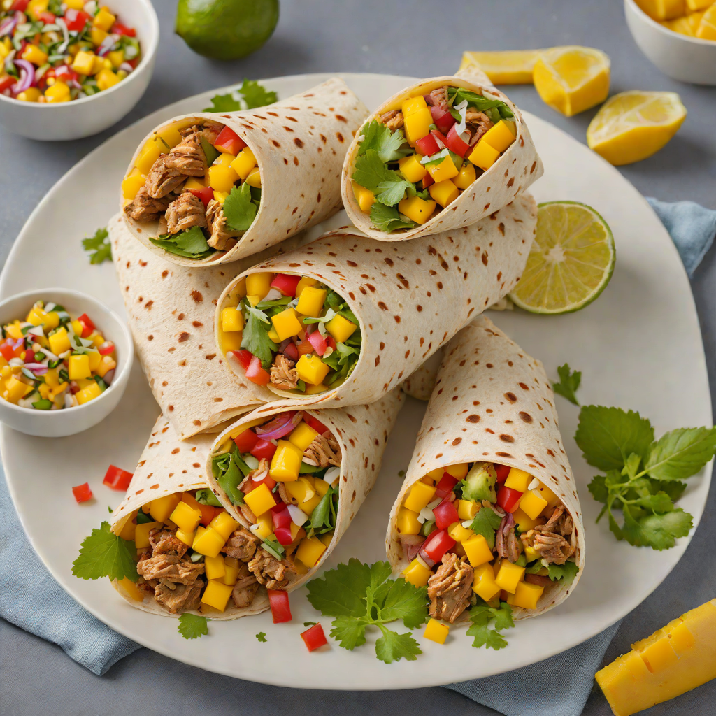 Casual Caribbean Jerk Chicken Wraps with Mango Salsa