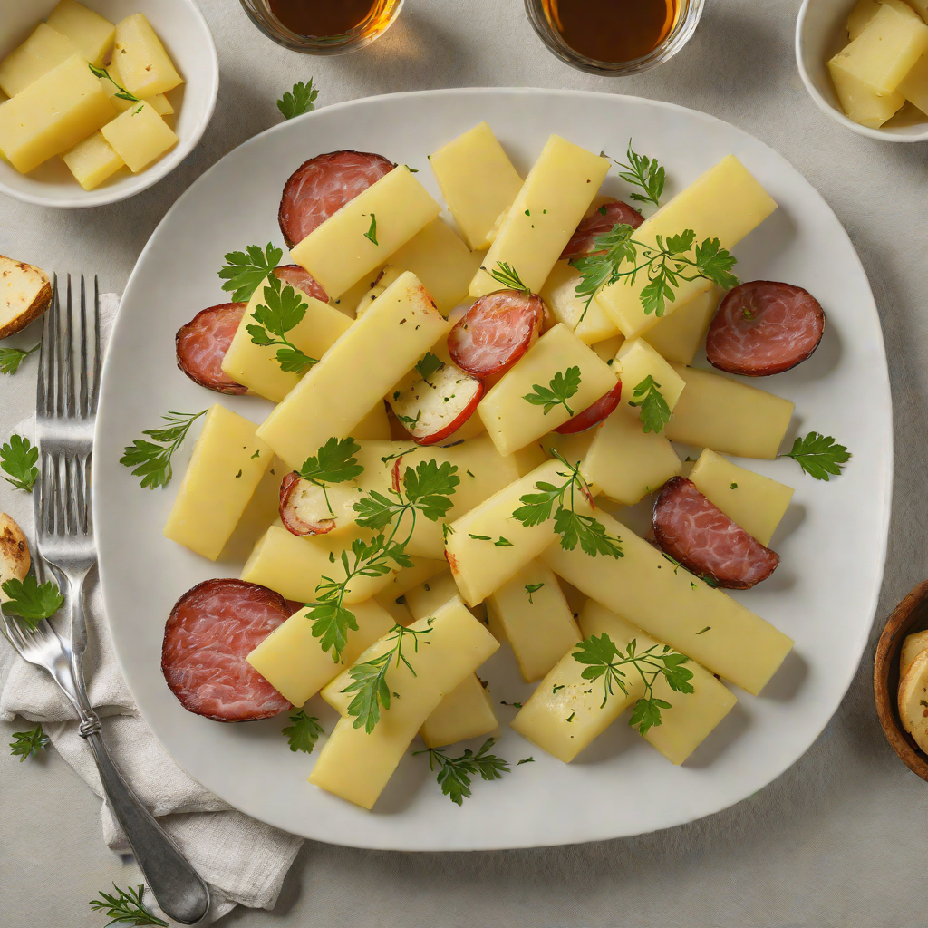 Raclette with Boiled Potatoes and Cornichons