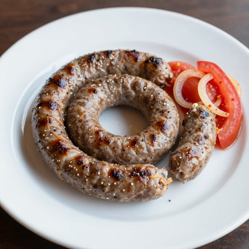 Coiled Boerewors with Stywe Pap and Tomato-Onion Smoor