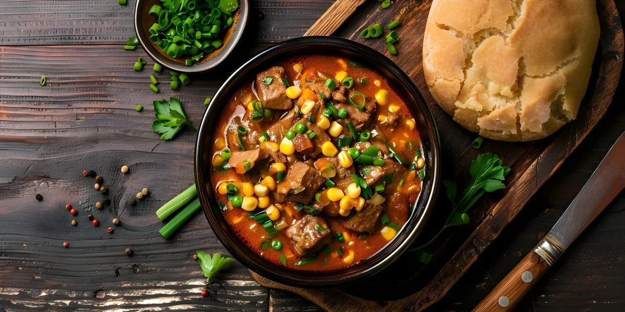 Locro Hearty Corn and Squash Stew with Beef Brisket and Chorizo