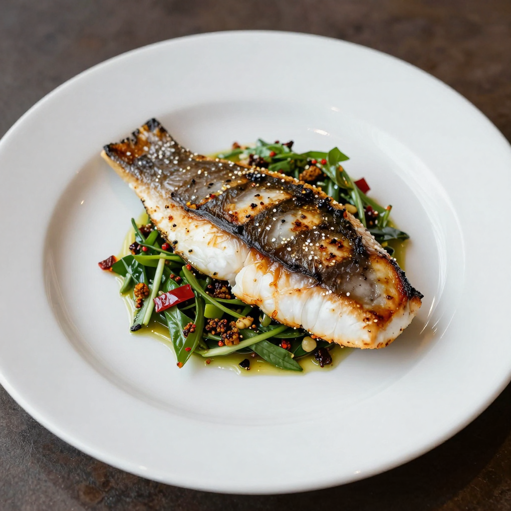 Grilled Sea Bream with Tastira Pepper Salad