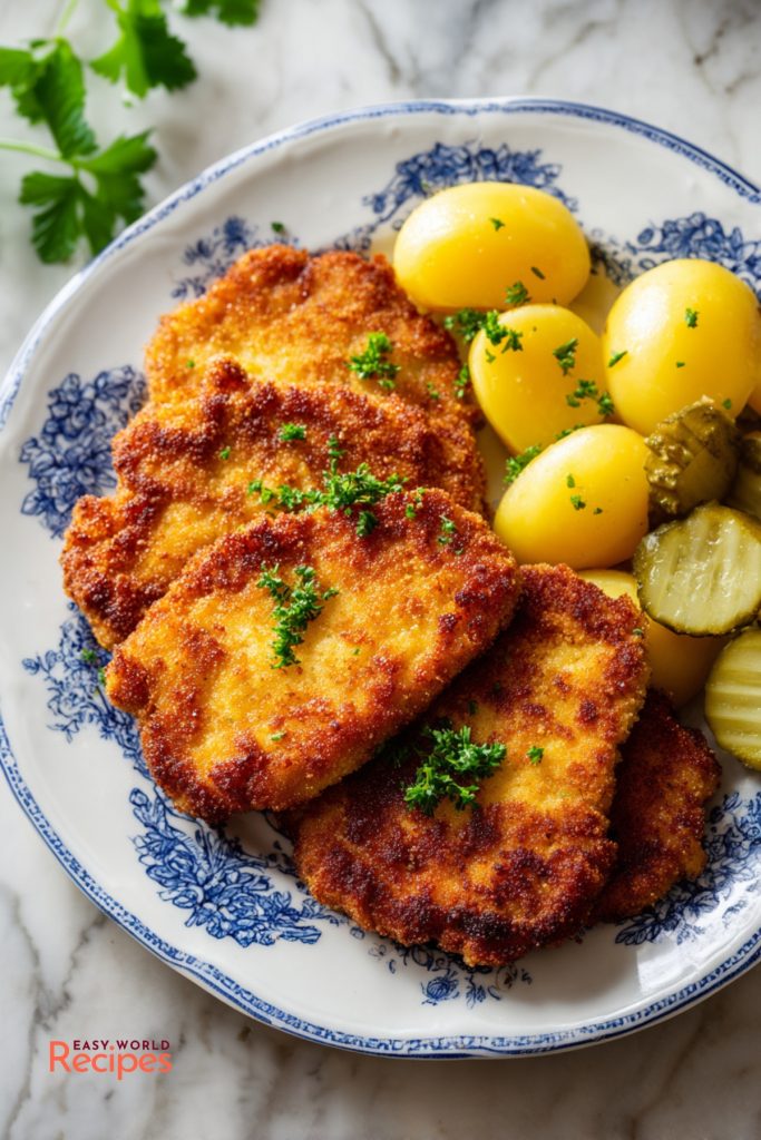 Řízek Veal Schnitzel with Czech Potato Salad