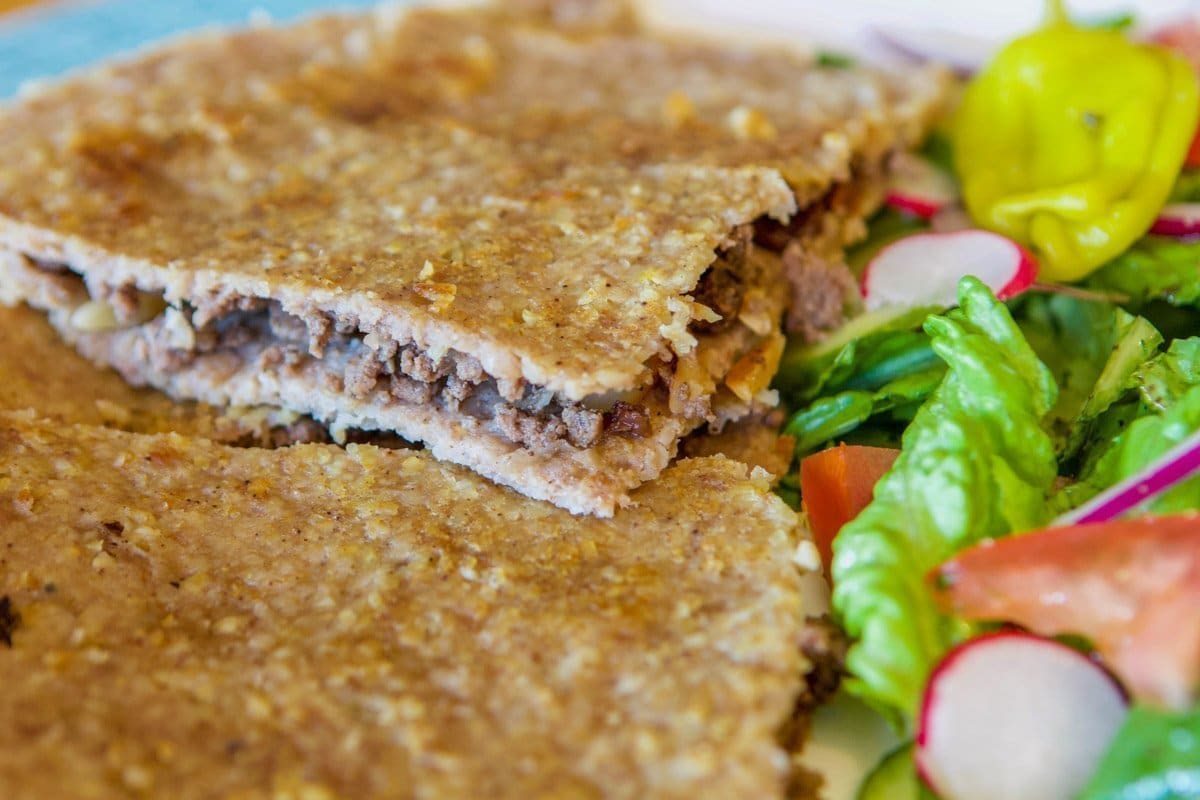 Kubba Mosul Flat Bulgur Pie with Spiced Beef and Walnuts