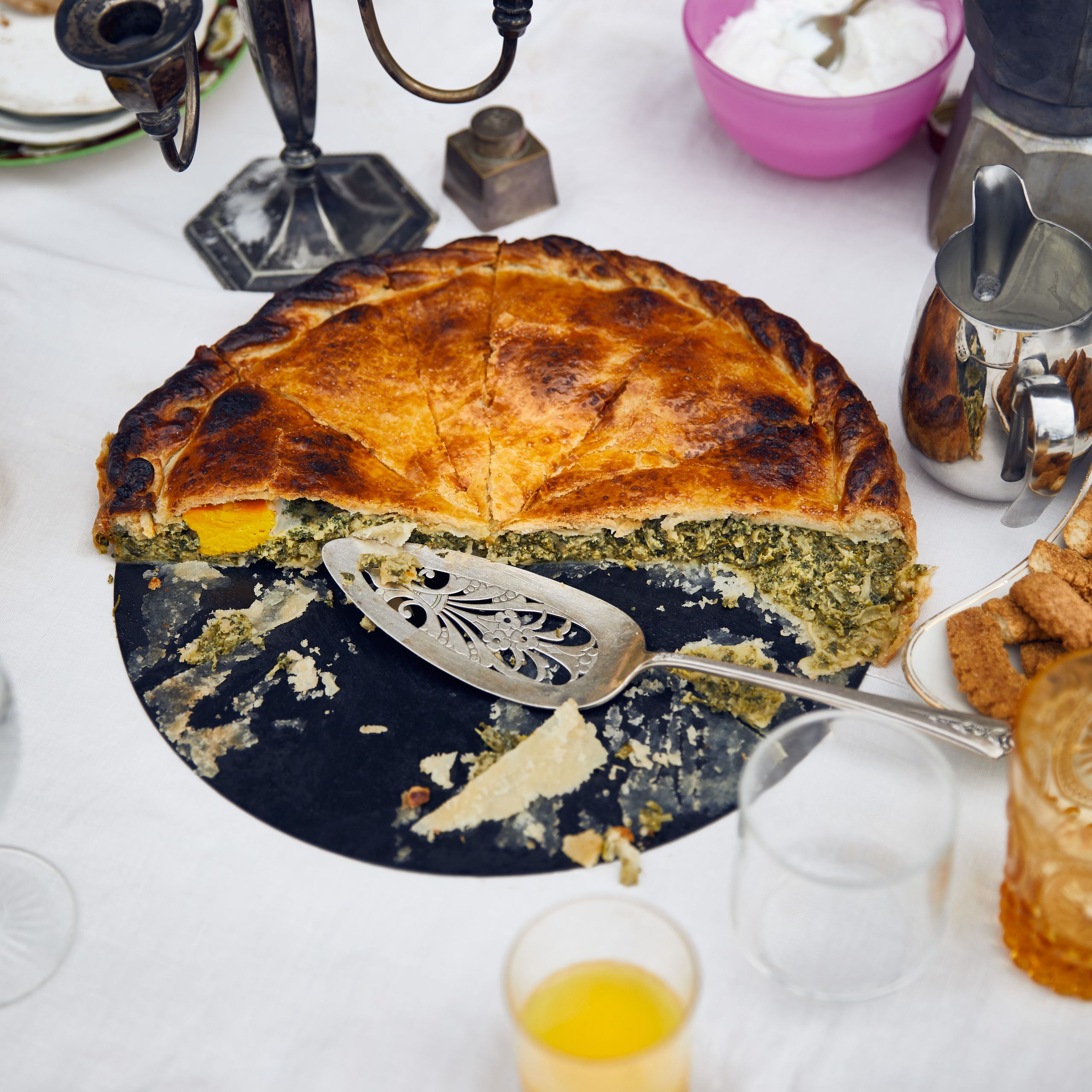 Pascualina Spinach, Swiss Chard and Whole Egg Tart