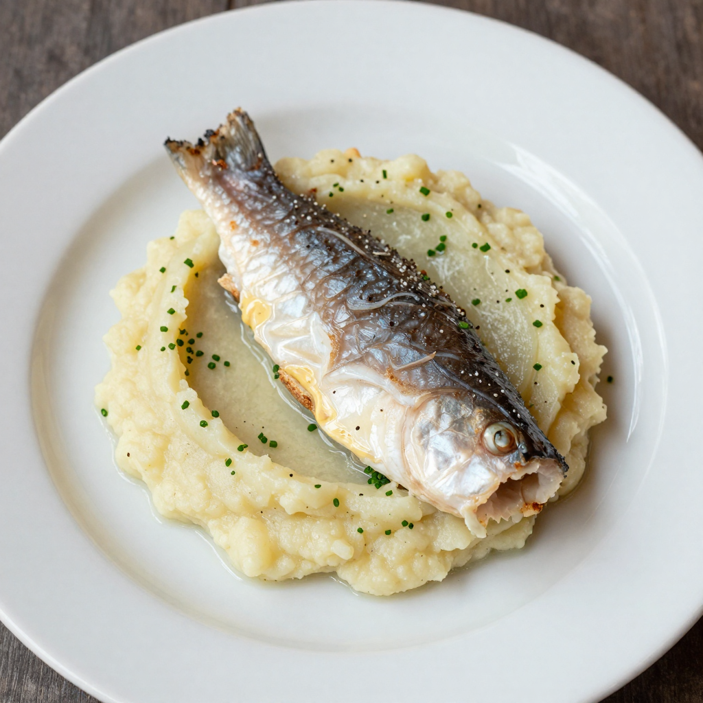 Plokkfiskur Fish and Potato Mash with Chives and Rye Toast