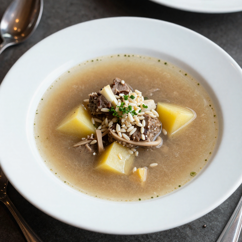 Kjötsúpa Icelandic Lamb and Vegetable Soup with Rutabaga and Oats
