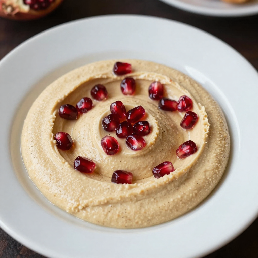 Mutabbal with Tahini and Pomegranate