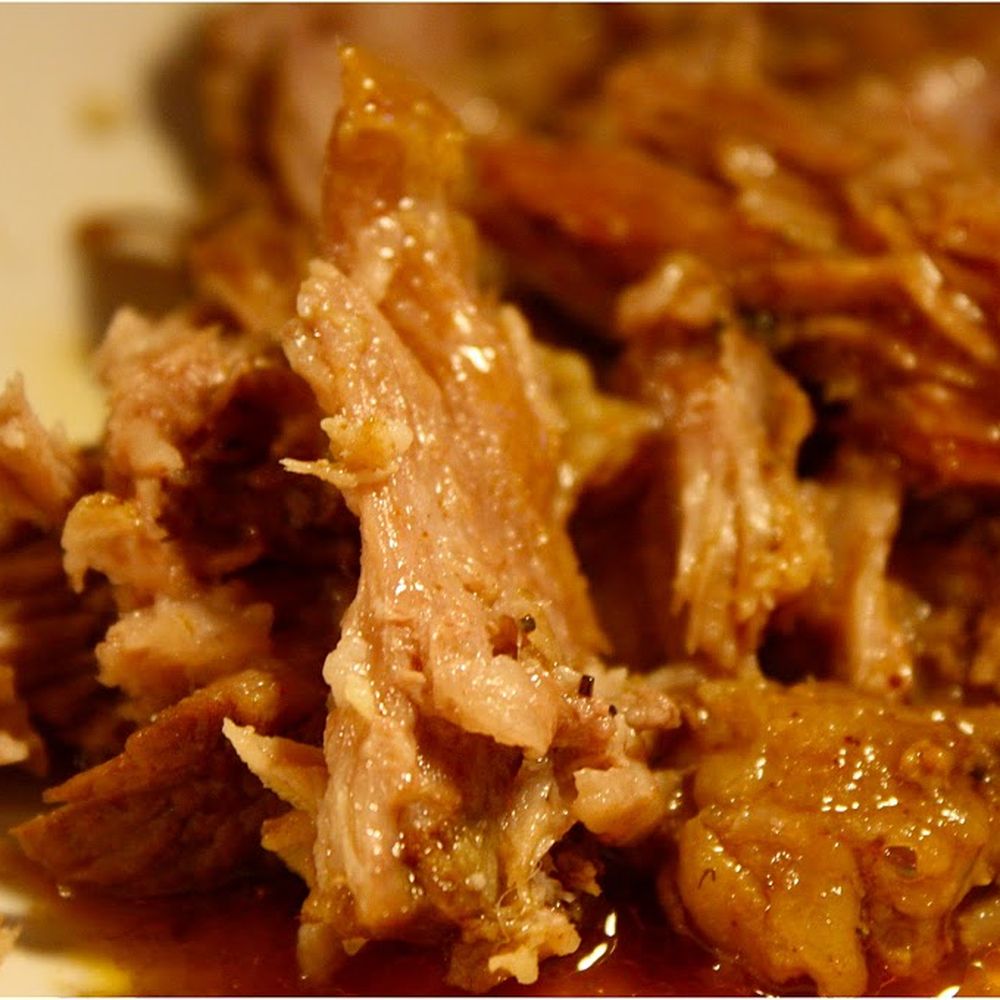 House-Smoked Pork Shoulder with Sweet Potato Mash & Roasted Root Vegetables