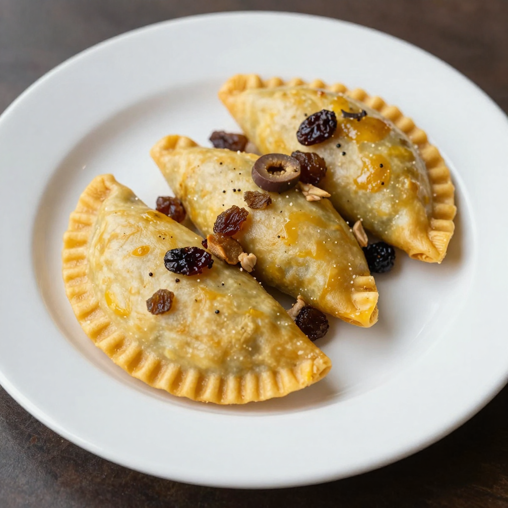 Quick Hallaca Corn Dough Parcels with Annatto Chicken, Olives and Raisins