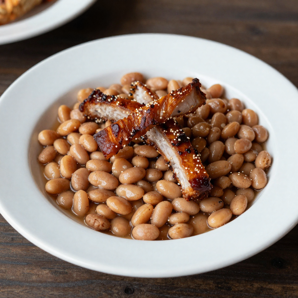 Chifrijo with Beans and Chicharrón