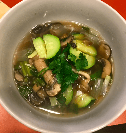 Bone Broth Immunity Soup with Kale and Celery