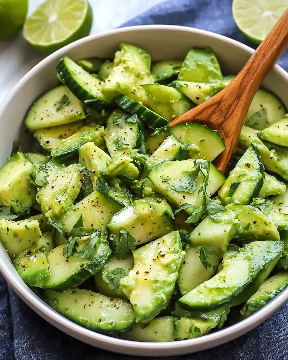 Skin-Healing Avocado & Cucumber Salad with Lime Vinaigrette