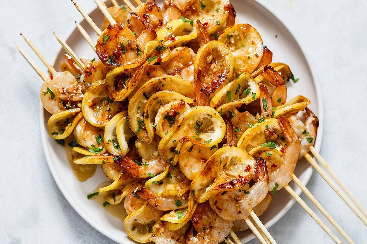 Firefly Grilled Shrimp with Lemon-Dill Glaze