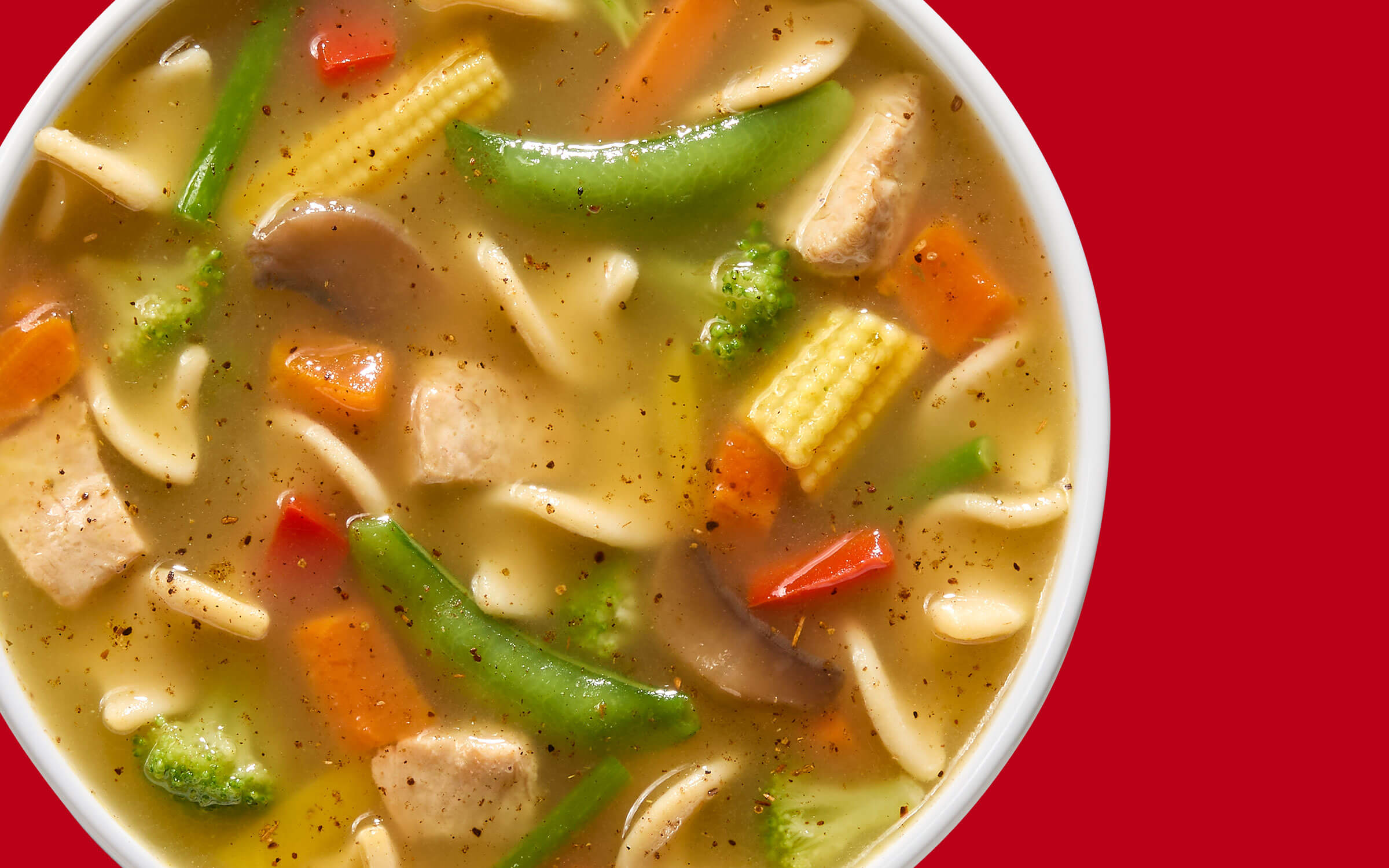 One-Pan Chicken and Veggie Stir-Fry Soup
