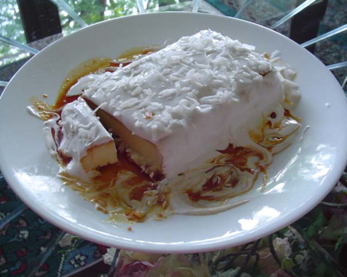 Rum-Soaked Pineapple & Coconut Flan