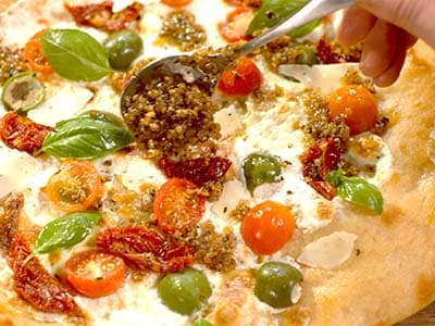 Sun-Dried Tomato & Herb Chickpea Flatbread