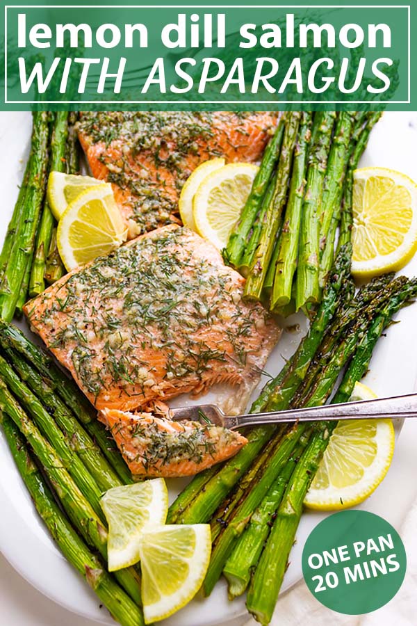 Lemon-Dill Salmon with Asparagus and Dill Yogurt