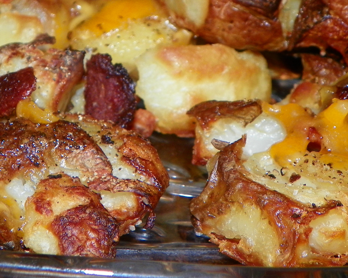 Low-Profile Smashed Potatoes with Herbed Butter