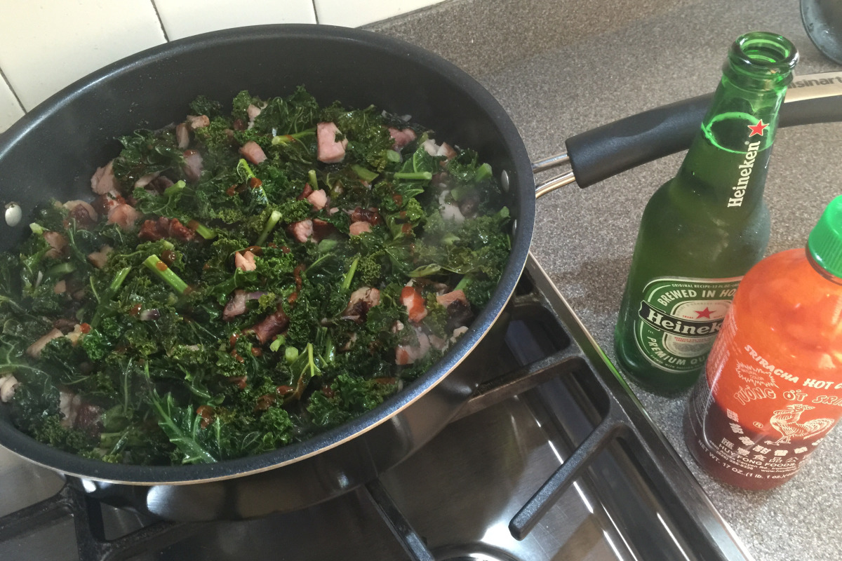 Low-Heat Braised Greens with Smoked Paprika