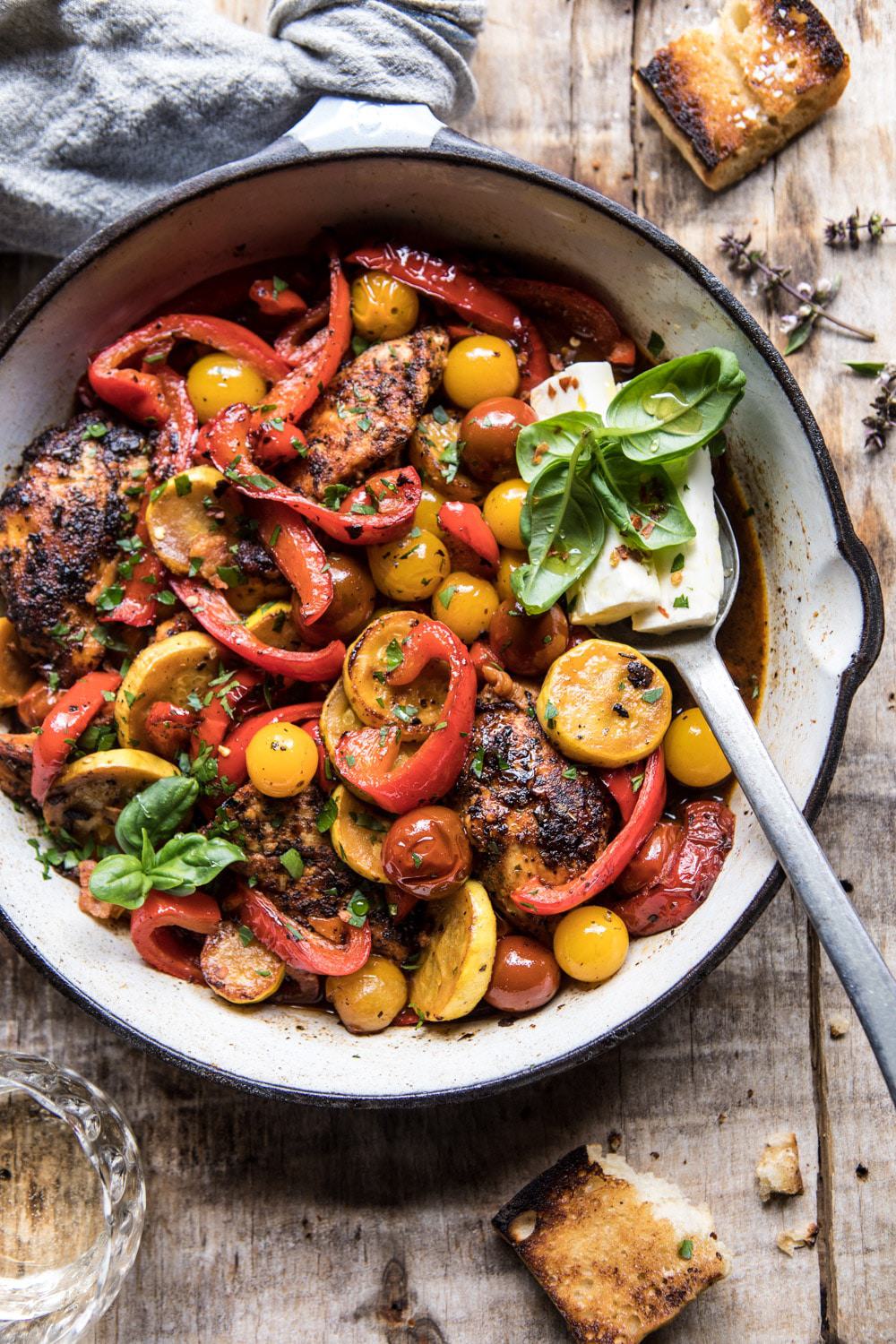 Cucumber-Citrus Chicken Skillet with Herbed Veggies