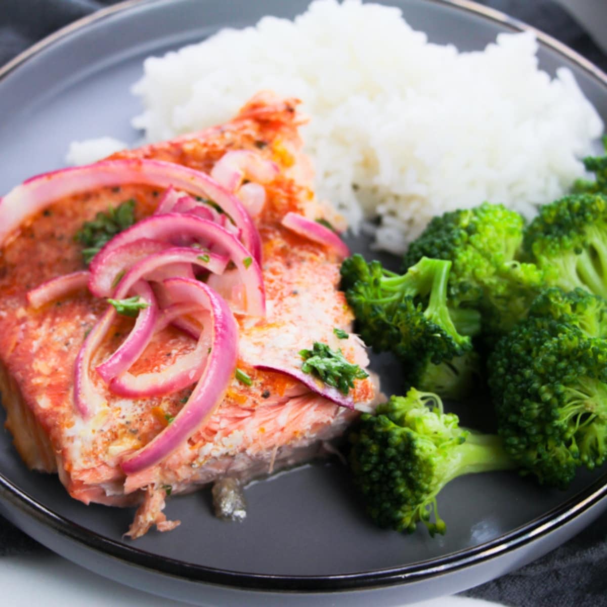 Sunrise Citrus Salmon with Herb Drizzle