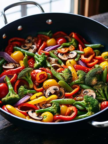 Rainbow Veggie Stir-Fry with Ginger-Lime Dressing