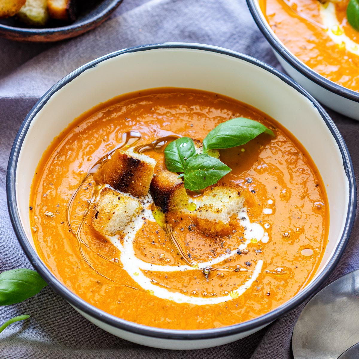 Real Authentic Tomato Basil Soup