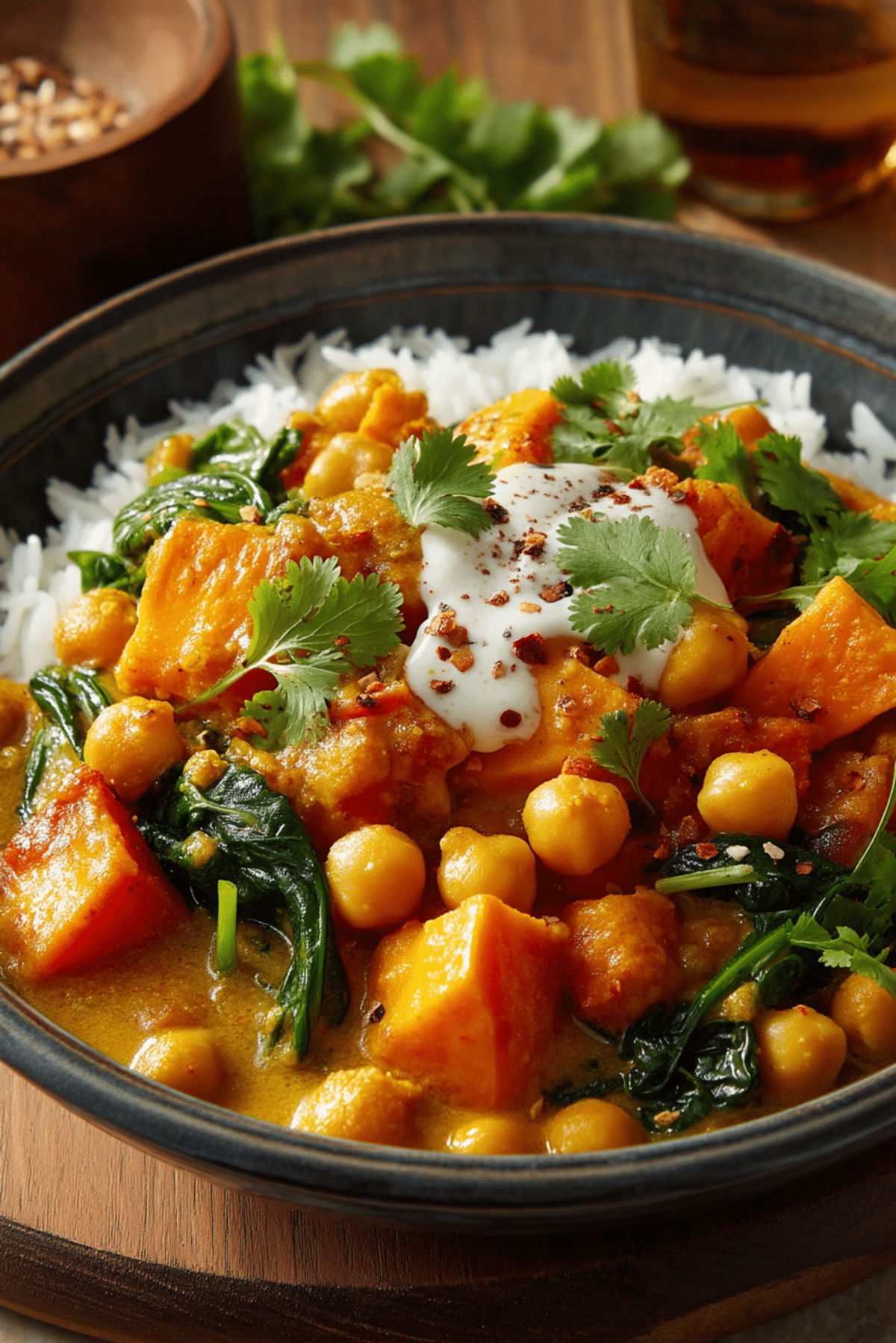 Spicy Chickpea and Sweet Potato Curry