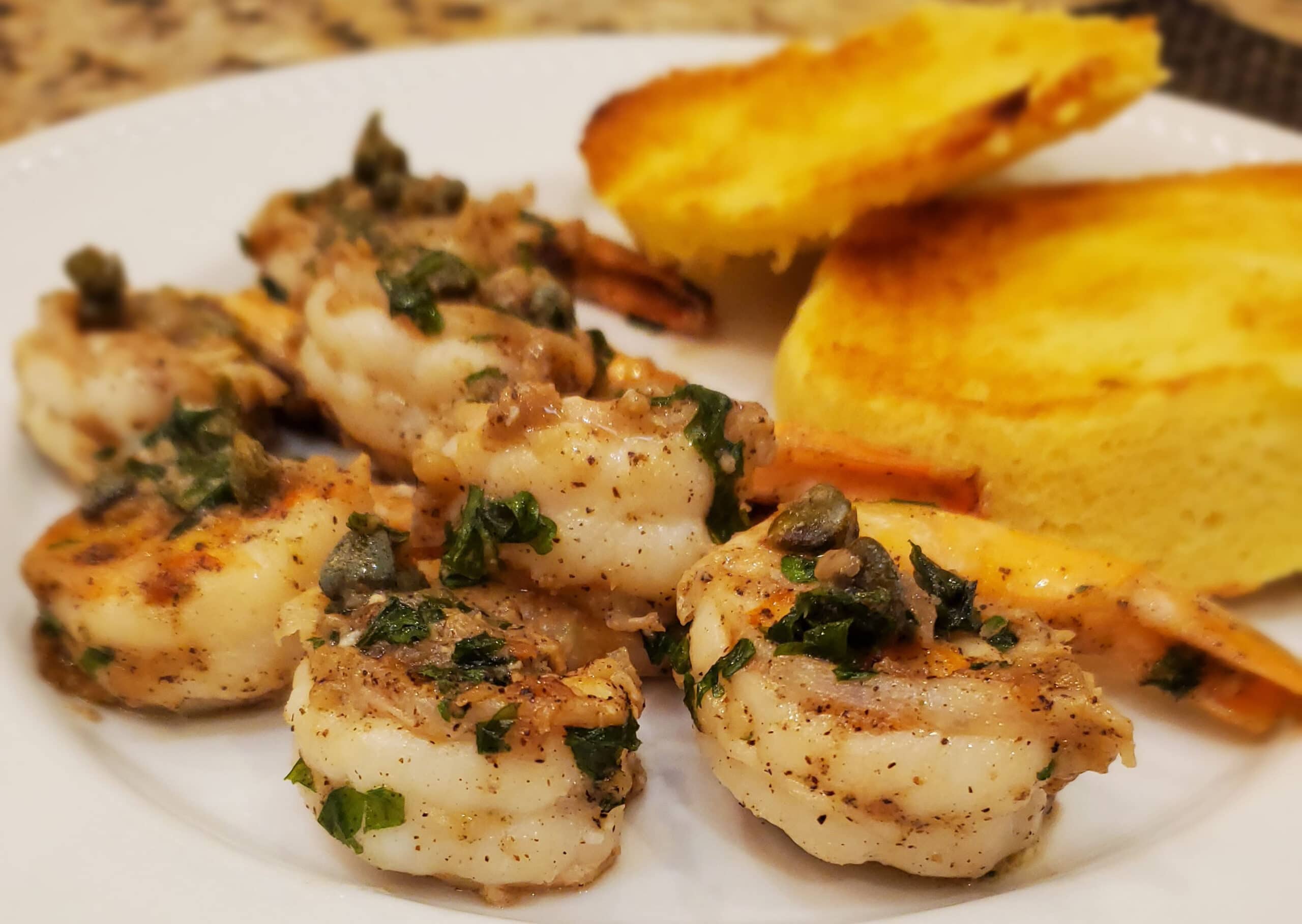 One-Pan Garlic Butter Shrimp with Lemon Capers