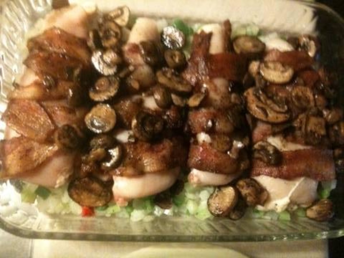 Creamy Bacon-Wrapped Chicken with Herb Cream Sauce