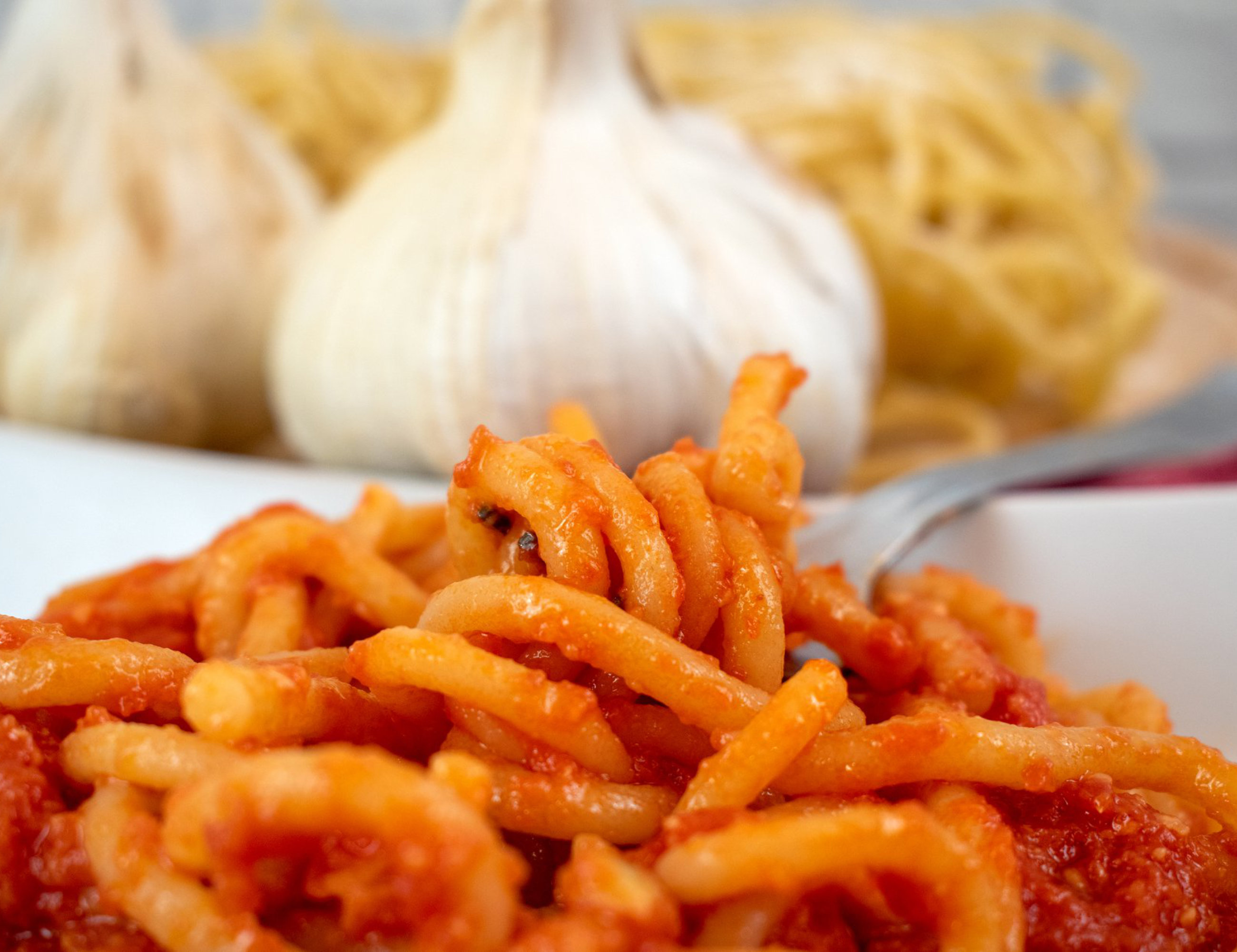 Authentic Handmade Pici Pasta with Tomato & Basil