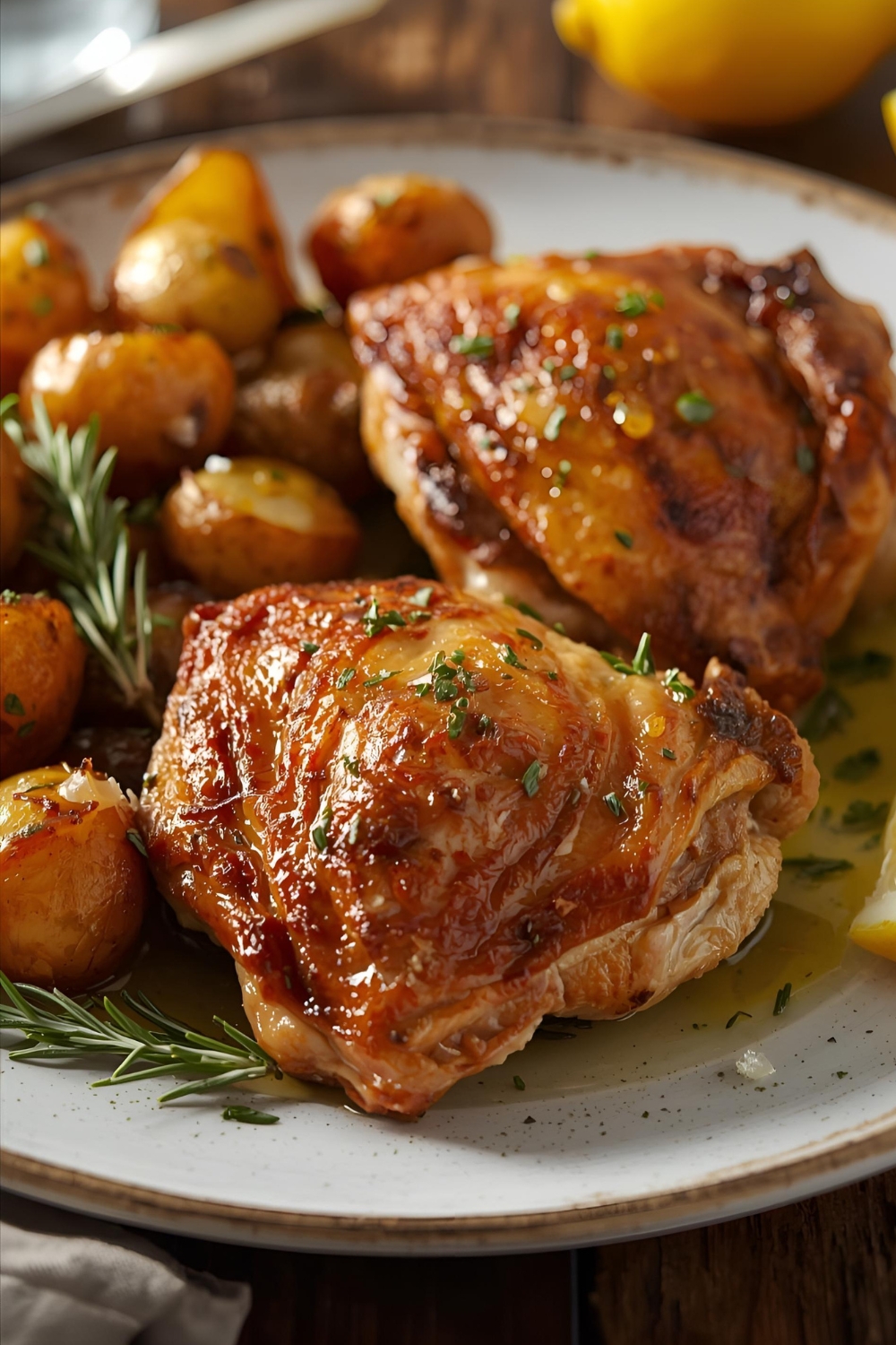 Lemon-Herb Pan-Seared Chicken with Crispy Rosemary Potatoes