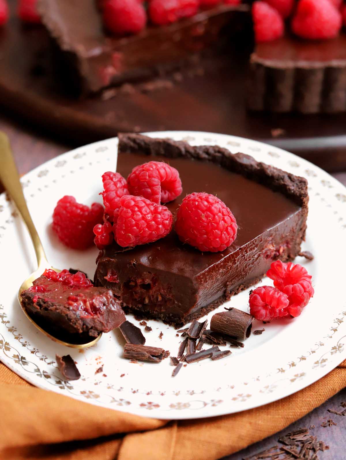 Sincere Dark Chocolate & Raspberry Tart