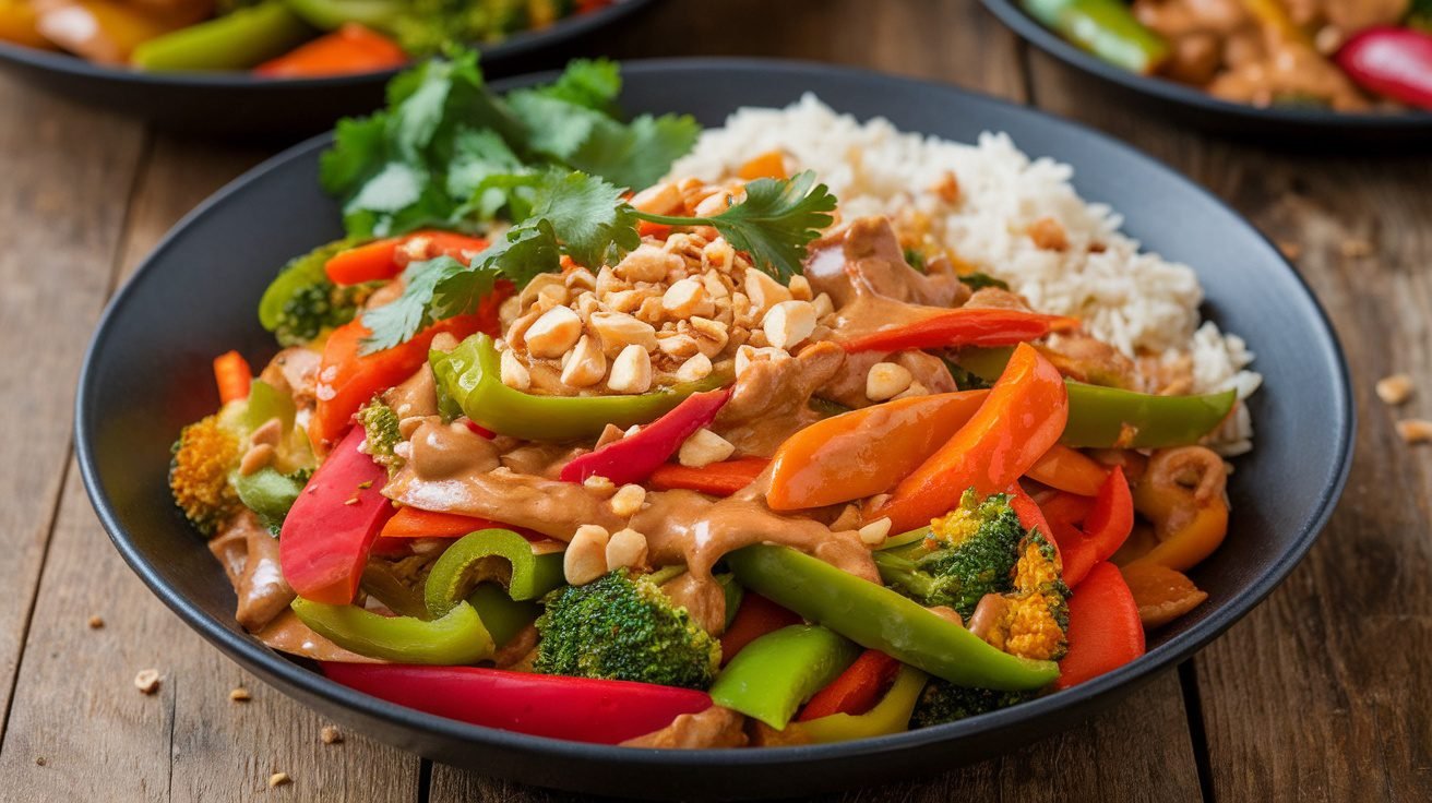 Thai Peanut Stir-Fry with Brown Rice