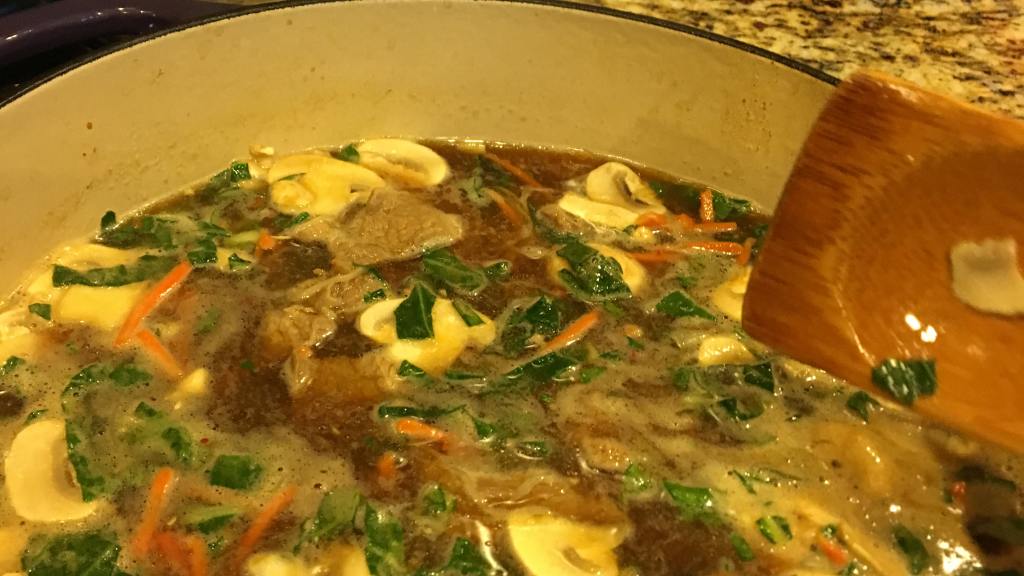 Beef and Noodle Soup with Tofu