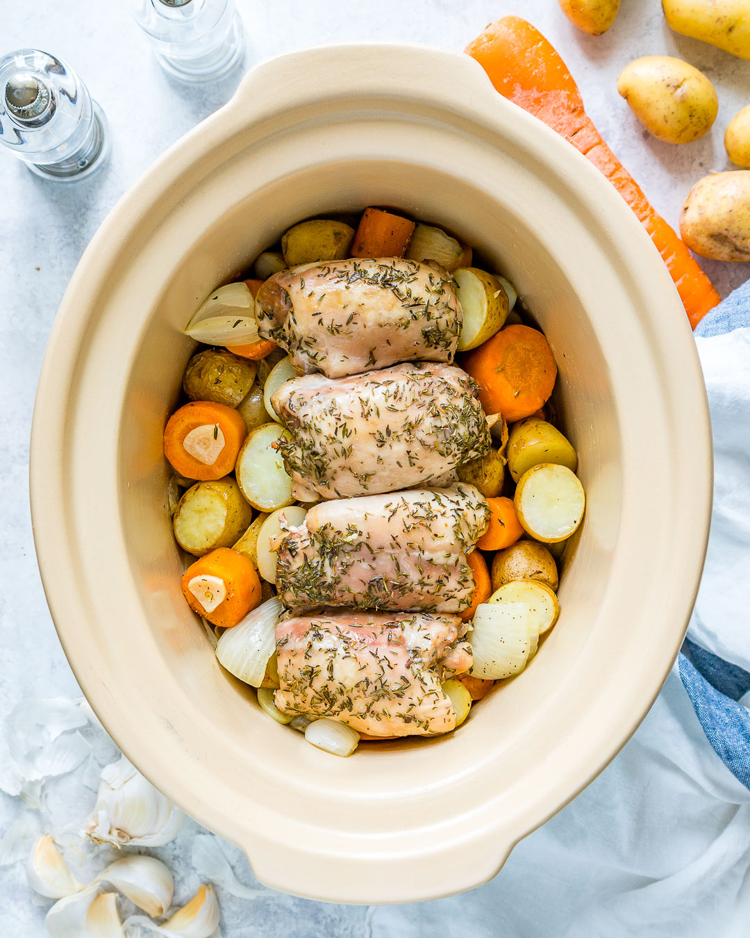 Herb-Roasted Chicken & Root Vegetable Slow Cooker