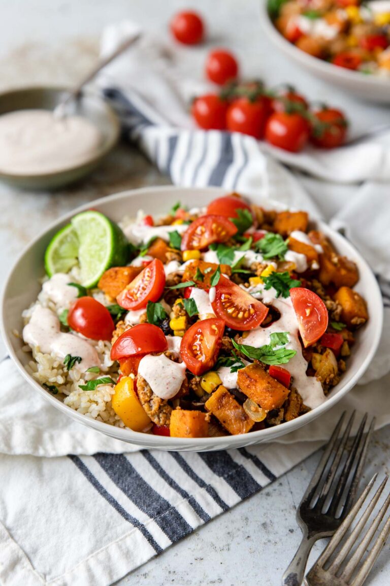 Turmeric-Ginger Turkey & Sweet Potato Power Bowl