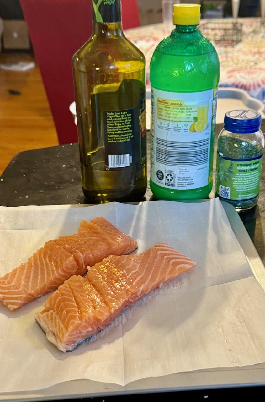 Crispy Air-Fryer Salmon with Lemon-Dill Yogurt